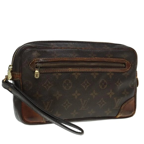 LOUIS VUITTON Monogram Marly Dragonne GM Clutch Bag M51825 LV Auth 89354 - Picture 1 of 16